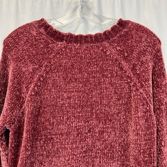 Pink Rose Womens Pullover Sweater Long Sleeve Raglan Tight Knit Small - Picture 6 of 10